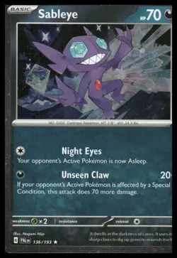 Pokemon Miscellaneous Cards & Products #136/193 Sableye (Cosmos Holo) Promo - Image 1