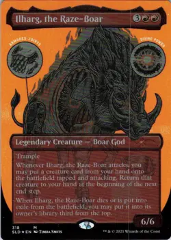 MTG Ilharg, the Raze-Boar (Etch) (318) | NM Foil | Secret Lair {SLD} - Image 2