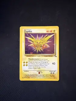 Pokemon TCG Zapdos 15/62 Fossil Unlimited Holo Rare WOTC A - Image 3
