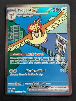 Pidgeot EX 225/197 Special Illustration Rare Obsidian Flames Pokemon TCG LP - Image 1