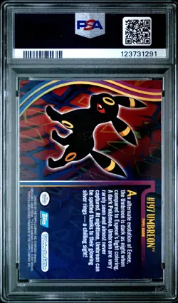 2001 TOPPS POKEMON JOHTO LEAGUE CHAMPIONS #197 UMBREON PSA 6 - Image 2