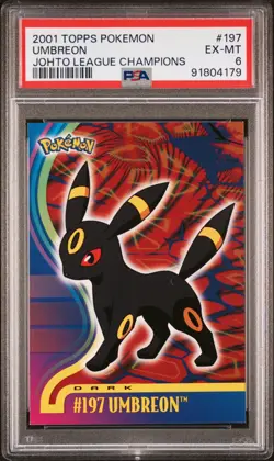 2001 Topps Pokemon Johto League Champions Umbreon #197 PSA 6 - Image 1