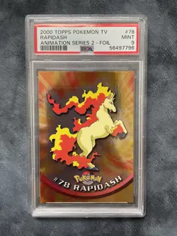 Rapidash PSA 9 Foil topps pokemon tv animation - Image 1