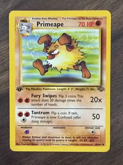 Primeape 1st Ed. Pokemon Jungle #43 1999 NM+ - Image 1