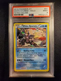 White Kyurem Holo - PSA 9 MINT - 2016 Pokemon XY Fates Collide 21/124 TCG Graded - Image 1