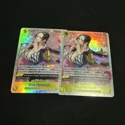 Bandai One Piece Card Game Boa Hancock PRB02 Holo x2 English - Image 1