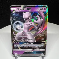 Pokemon Mewtwo GX TCG Full Art Holo Card 39/73 Shining Legends Ultra Rare - Image 1