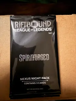 Riftbound Origins Nexus Night Pack Sealed English 3-Card Pack sealed promo - Image 1