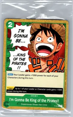 I'm Gonna Be King of the Pirates!! P-024 English - One Piece Card - Sealed - Image 1