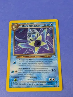 Dark Omastar - 19/105 - Rare Unlimited Neo Destiny - Pokemon Card - LP - Image 1