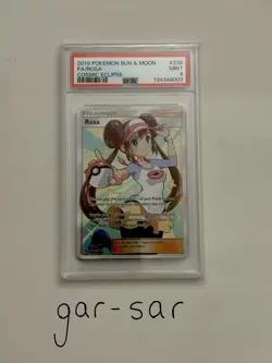 Pokemon TCG Rosa Full Art Card 236/236 Cosmic Eclipse PSA 9 - Image 1