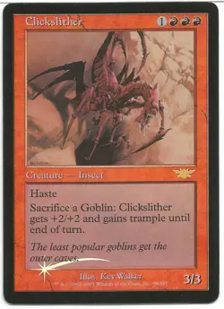 MTG Clickslither FOIL Legions Rare Played - Image 1