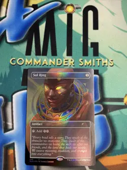 1x Sol Ring ✨Borderless FOIL✨ Secret Lair MTG NM Near Mint Black is Magic - Image 1