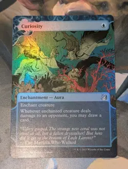 MTG *FOIL* WILDS OF ELDRAINE Enchanting Tales Uncommon CURIOSITY NM - Image 1