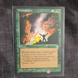 Wizards of the Coast MTG Thermokarst Ice Age 1995 Sorcery Green Uncommon Regula… - Image 1