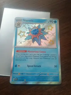 Pokemon TCG Starmie 119/091 Shiny Holo Rare Paldean Fates Baby Shiny - Image 1