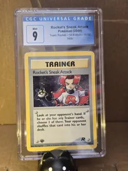 2000 POKEMON ROCKET 1ST ED #16 ROCKET'S SNEAK ATTACK-HOLO CGC 9 - Blue Label - Image 1