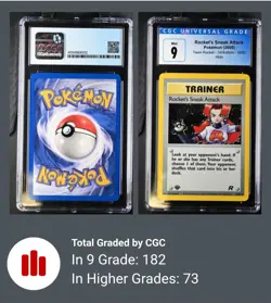 2000 POKEMON ROCKET 1ST ED #16 ROCKET'S SNEAK ATTACK-HOLO CGC 9 - Blue Label - Image 3