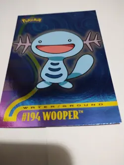 Mint/Nm Topps Pokemon Johto Series 1 Silver Foil Holo Wooper #194 Water Rare #66 - Image 3