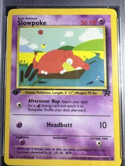 Pokemon TCG Team Rocket 1st Edition Slowpoke 67/82 PSA 8 NM-MT - Image 3