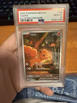 2025 POKEMON MEG EN-MEGA EVOLUTION ILLUSTRATION RARE #138 VULPIX PSA 10 - Image 1