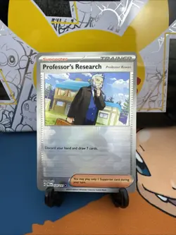 Professors Research 124/131 POKEBALL Prismatic Evolutions Holo Pokemon Card - Image 1