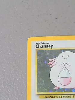 Pokemon Chansey 3/102 Base Set Unlimited Holo Rare - MP - Image 2