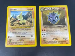 Larvitar 70/105 & Dark Pupitar 38/105 Pokemon Cards - Image 1