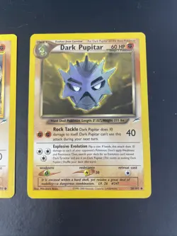 Larvitar 70/105 & Dark Pupitar 38/105 Pokemon Cards - Image 3