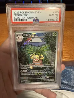 2025 POKEMON MEG EN-MEGA EVOLUTION ILLUSTRATION RARE #135 EXEGGUTOR PSA 10 - Image 1