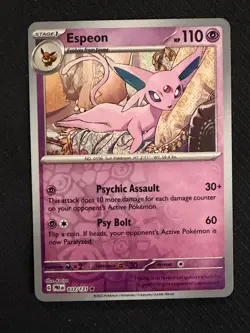 Espeon 033/131 Prismatic Evolutions Reverse holo ~ Cute Pink Pokemon Gallery - Image 1
