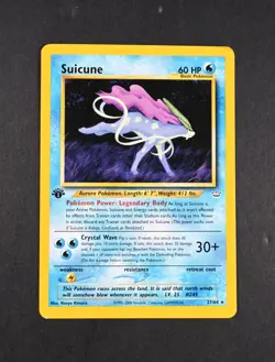 NM- 1st Edition Suicune Reg. 27/64 Neo Revelation Pokemon Card - Image 1