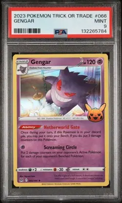 2023 Pokemon Trick or Trade Gengar #066/196 Foil PSA 9 MINT! - Image 1