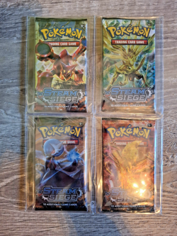 Pokemon TCG XY Steam Siege Sealed Booster Pack Art Set Of 4 English - Image 1