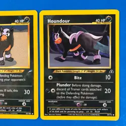 Houndour 39/75 Neo Discovery & Neo Destiny 43/105 - Vtg LOT Pokemon Card - Image 3