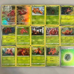 x14 Paras Parasect 🦀🍄 Mixed Lot pokemon cards Cute sweet All different ❤ - Image 1
