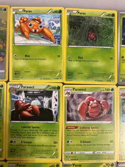 x14 Paras Parasect 🦀🍄 Mixed Lot pokemon cards Cute sweet All different ❤ - Image 4