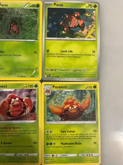 x14 Paras Parasect 🦀🍄 Mixed Lot pokemon cards Cute sweet All different ❤ - Image 5