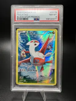 2015 POKEMON XY BLACK STAR PROMO LATIAS #XY78 FULL ART HOLO PSA 8 NM-MT - Image 1