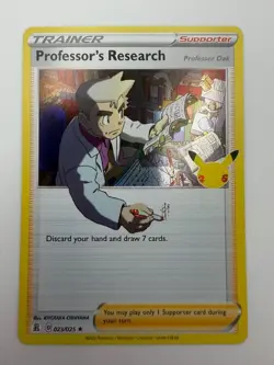 #023/025 Professor's Research Pokemon TCG Celebrations 25th Anniversary 2021 NM - Image 1