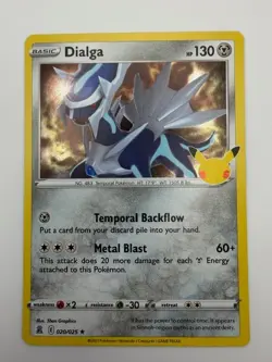 #020/025 Dialga Holo Rare - Pokemon TCG Celebrations 25th Anniversary 2021 - NM - Image 1