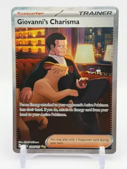 Giovanni’s Charisma 207/165 - SAR - SV 151 - Pokemon TCG - Full Art Trainer Card - Image 1