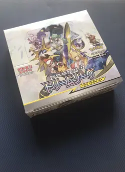 Pokemon Japanese Dream League SM11b Empty Booster Box + Empty Pack Art LILLIE - Image 1