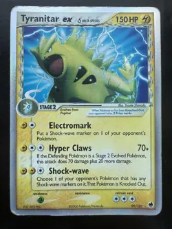 Pokemon Tyranitar ex 99/101 Delta Species Dragon Frontiers (HP) - Image 1