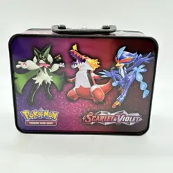 Pokemon Scarlet & Violet Charizard Lunchbox Collectors Tin Metal 2023 Empty - Image 4