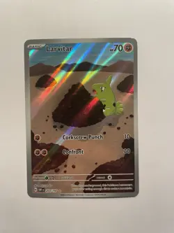 Pokemon Larvitar 203/197 Obsidian Flames Scarlet & Violet Illustration Rare - Image 1