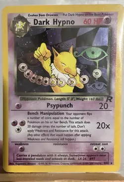 Dark Hypno 9/82 Team Rocket Holo NM Pokemon Foil Rare - Image 1