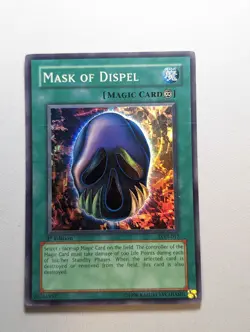 YuGiOh! Mask of Dispel LON-017 1st Edition Super Rare - VLP - Image 1