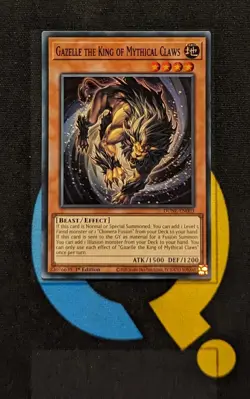 DUNE-EN003 Gazelle the King of Mythical Claws Super Rare 1st Edition YuGiOh - Image 1