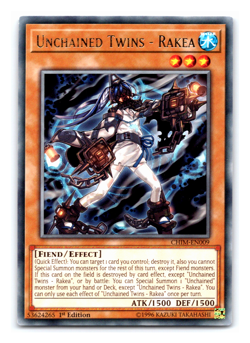 Unchained Twins - Rakea - CHIM-EN009 - Rare 1st Edition Yugioh - Image 1